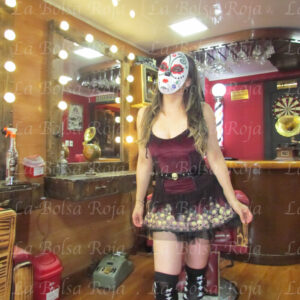 Catrina vestido vino tinto