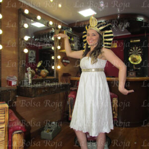 Faraona blanca vestido holgado