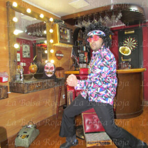 Hippy camisa azul fucsia
